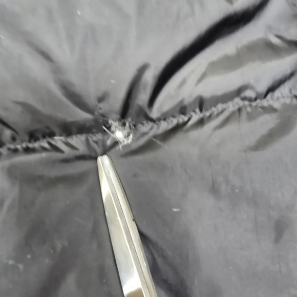 Eddie Bauer Down Puffer Jacket Hooded Mens Medium Black Lightweight EB650 - Picture 6 of 12